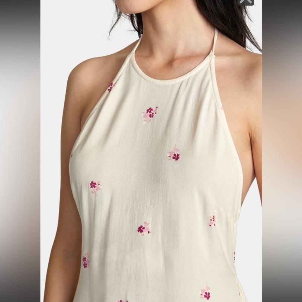 NWT RVCA Women's Straight On Halter Top Dress SIZE XS - Picture 4 of 7